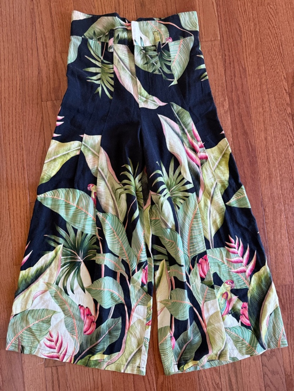 Farm Rio Tropical Wide-Leg Crop Pants